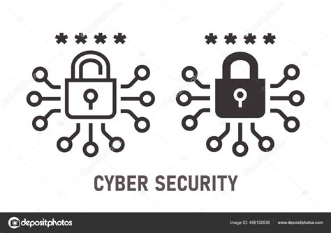 Cyber Security Icon Vector Illustration Isolated White Stock Vector By ©lovemask 488126538