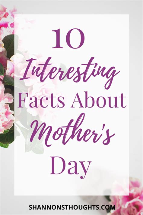 10 Interesting Facts About Mothers Day Mothers Day Fun Facts 10