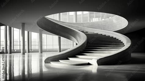 Ascending Monochrome Serenity A Visual Symphony Of Minimalist Design