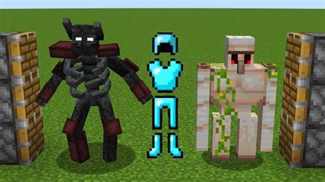 X100 Mutant Wither Skeleton And Iron Golems And X200 Diamond Armors