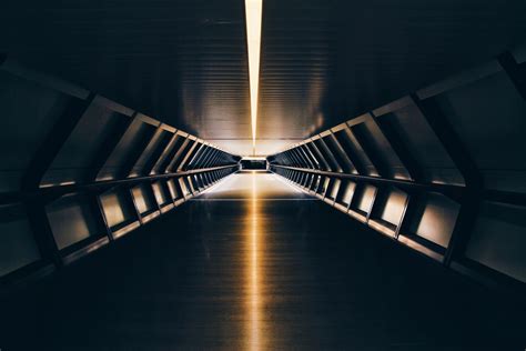 Free Images Light Architecture Tunnel Walkway Subway Reflection