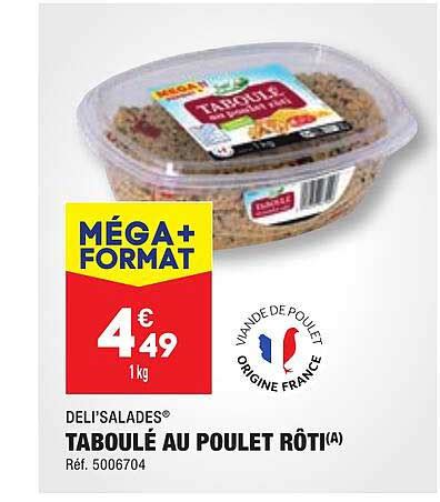 Promo Taboulé Au Poulet Rôti Deli salades chez Aldi iCatalogue fr