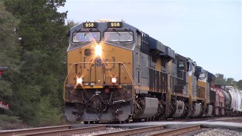 CSX 958 Leads CSX M452 02 At Folkston Winterwatch 12 3 23 YouTube