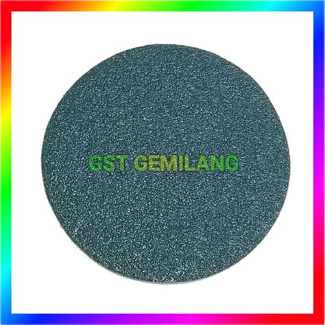 Jual KERTAS PASIR BIRU AMPLAS BULAT EKAMANT 4 INCI TEMPEL VELCRO GRIT