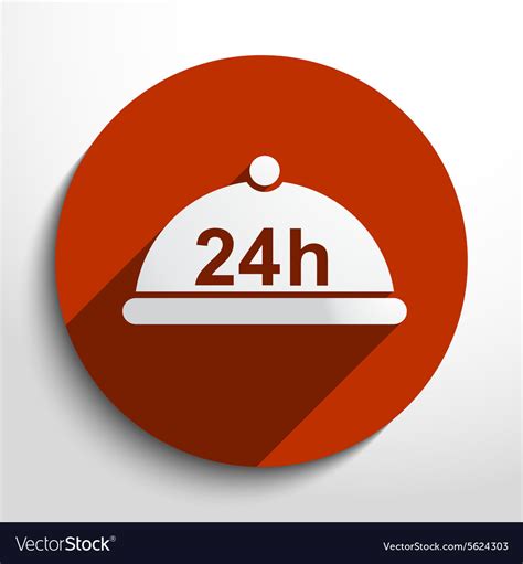 24 hour delivery food service Royalty Free Vector Image