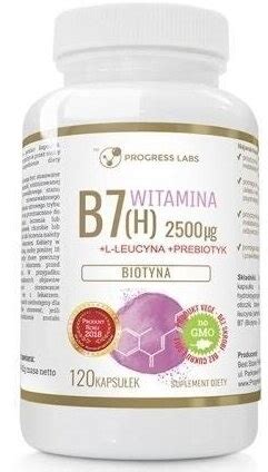 Progress Labs Biotyna Witamina B7 2500 Uq Prebiotyk 120 Kaps Cena