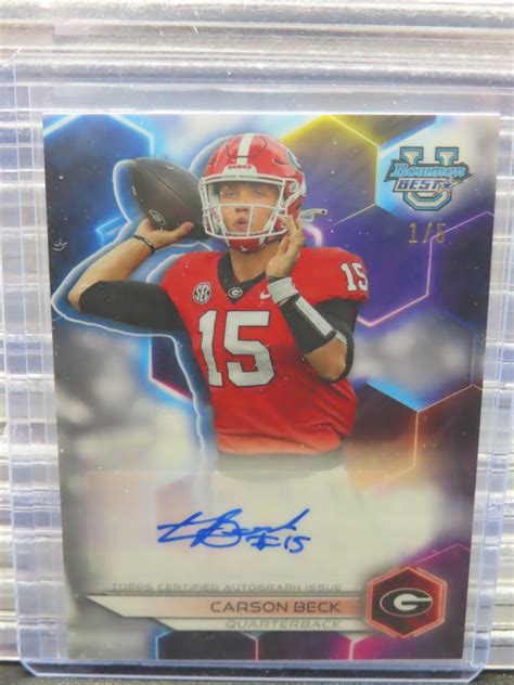 Bowman S Best University Carson Beck White Geometric Refractor