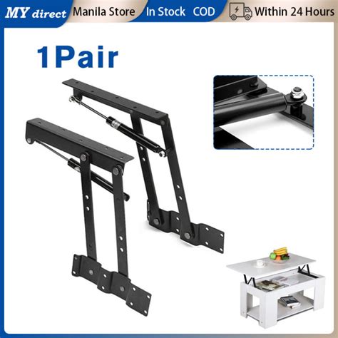 1pair Table Folding Lifting Frame Desk Mechanism Spring Hinge Gas