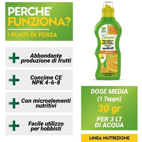 Concime Per Agrumi Naturale Liquido Concentrato Nutriente Crescita E