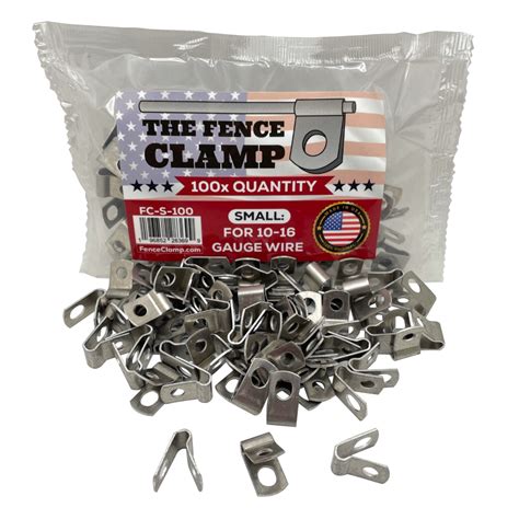 (100x) The Fence Clamp SMALL - US-Made - H32 Aluminum - (10, 12, 14 ...