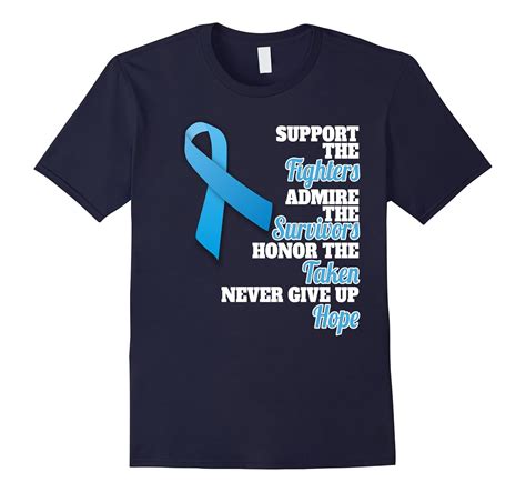 Support Prostate Cancer Awareness T Shirt Light Blue Ribbon Cl Colamaga