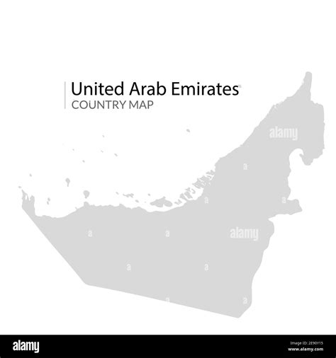 Uae Dubai Vector Map United Arab Emirates Country Map Icon Stock