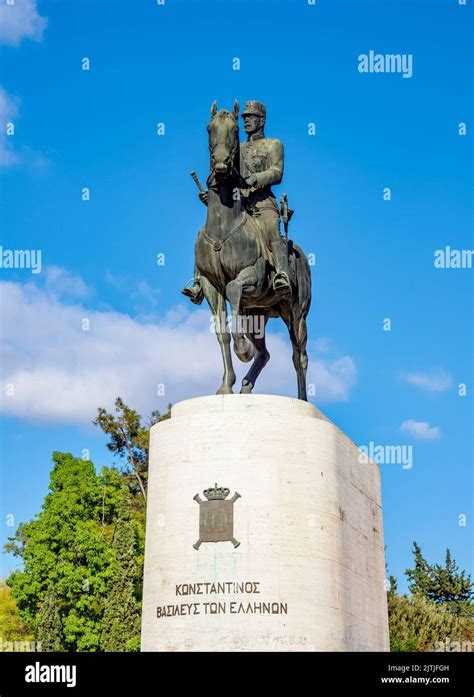 Constantine I King Of Greece Equestrian Statue The Pedion Tou Areos