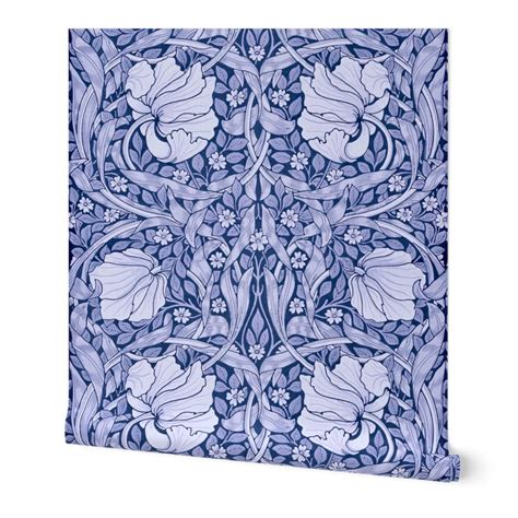 Pimpernel In Blue Tansy William Wallpaper Spoonflower