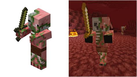 Minecraft Redditors Discuss The Old And New Zombified Piglin Model