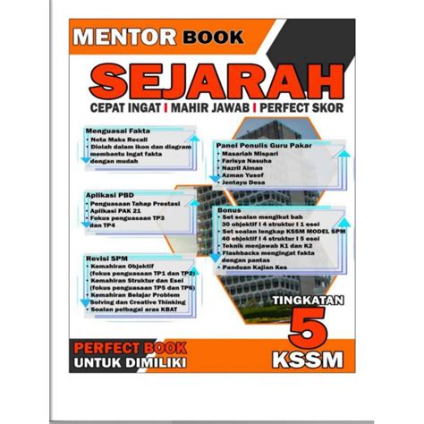 Mentor Book Sejarah Ting 5 Kssm Edisi 2021 BeeCost