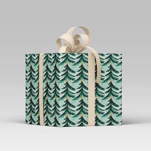 Green Wrapping Paper: Christmas Trees - Etsy