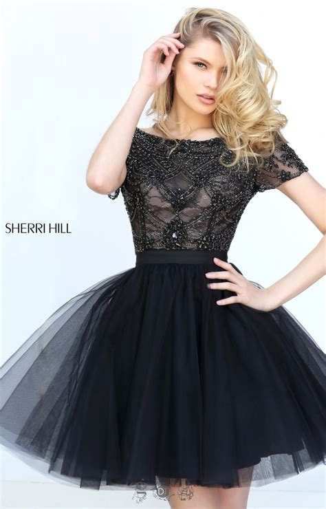 Sherri Hill 50709 Capped Sleeve Short Dress Prom Dress