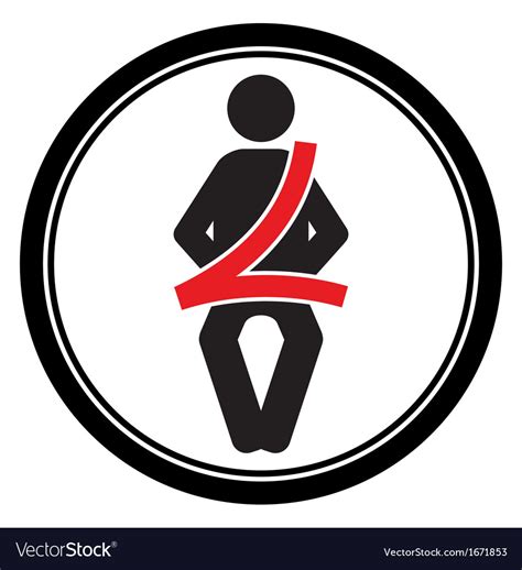 Seat belt sign Royalty Free Vector Image - VectorStock