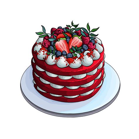 Strawberry cake from multicolored paints. Splash of watercolor, colored ...