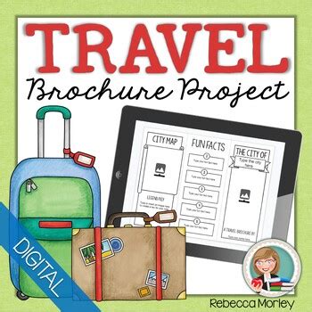 Travel Brochure Research Templates for Google Slides™ by Edventures at Home