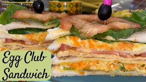 Egg Club Sandwich Breakfast Recipe Healthy Sandwich Egg And Veg