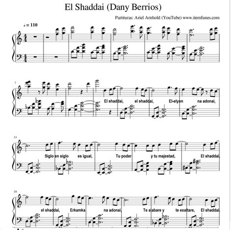 El Shaddai Danny Berrios Partitura Cristiana Notas Acordes Pdf