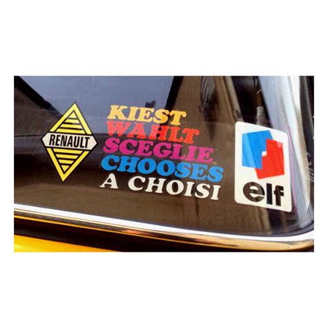 Sticker RENAULT a choisi ELF vitre arrière