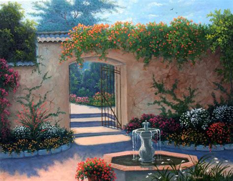 Hacienda Garden by Kyle Wood - Dutch Art Gallery