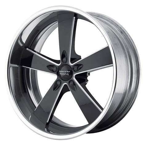 Vn472 Black Milled Centerpolished Rim By American Racing Wheels