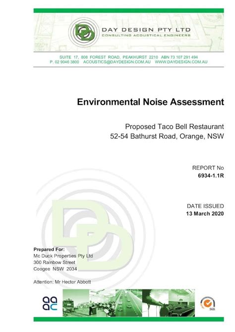 PDF Environmental Noise Assessment Orange City Council