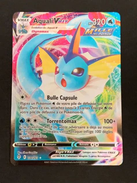 Carte Pokemon Evolution Celeste Aquali Vmax Neuf Eur