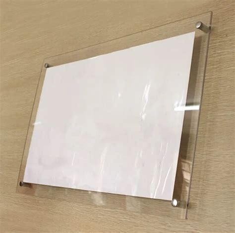 (GT4166 A4) Wall Mounted Transparent Clear Acrylic Picture Photo Frame ...