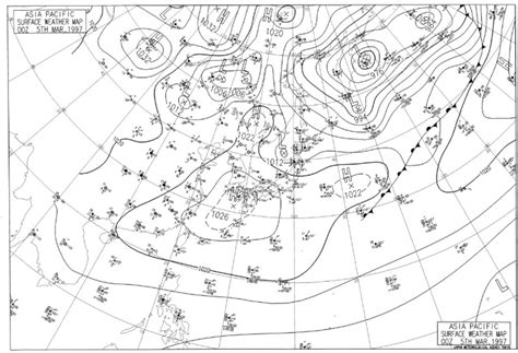 Figure B6. Surface weather chart for Asia Pacific region at 00:00 UTC 5... | Download Scientific ...