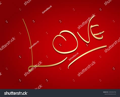 Romantic Lettering Set Calligraphy Postcard Poster Stock Vector