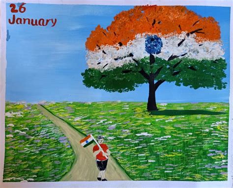 Happy Republic Day Painting