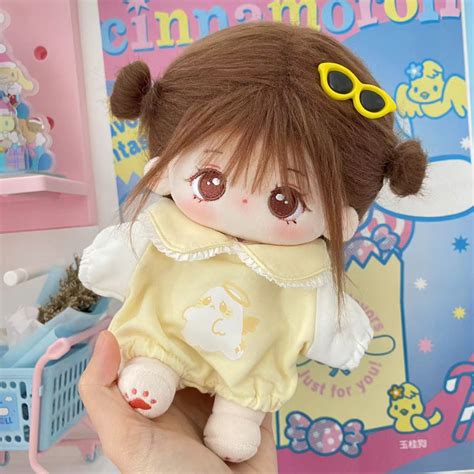 20cm Plush Human Doll Figure Baby Doll Cute Face Kawaii Nude Cotton