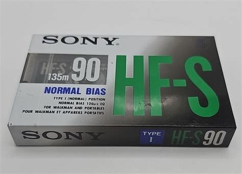 SONY HF S 90 VS I TYPE I BLANK CASSETTE TAPE 1 SEALED Free Ship