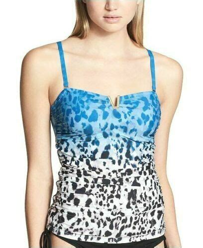 NWT Calvin Klein Swimsuit Bikini Tankini Top Sz M Bandeau EBay