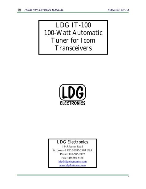 Pdf Manual For Icom Other Ah Antenna Tuner