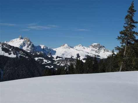 Winter Scene In The Bernese Oberland Stock Image Image Of Oberland