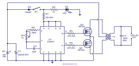 W Inverter Circuit Using Cd Emic