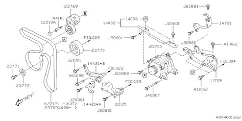 Subaru Forester L Cvt Xt Premium Serpentine Belt Aa