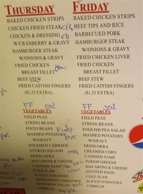 City Cafe Menu, Northport, AL