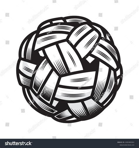 Sepak Takraw Ball Line Art Vector Stock Vector Royalty Free