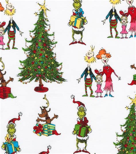 Grinch Christmas Fabric Dr Seuss Whoville Max The Grinch Etsy