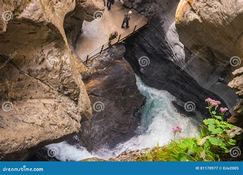 Trummelbach Falls In Lauterbrunnen Valley In Bern Canton Of Switzerland