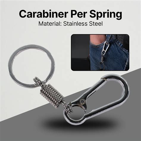 Ourpgone Carabiner Per Spring Carabiner Keychain Stainless Steel Lc