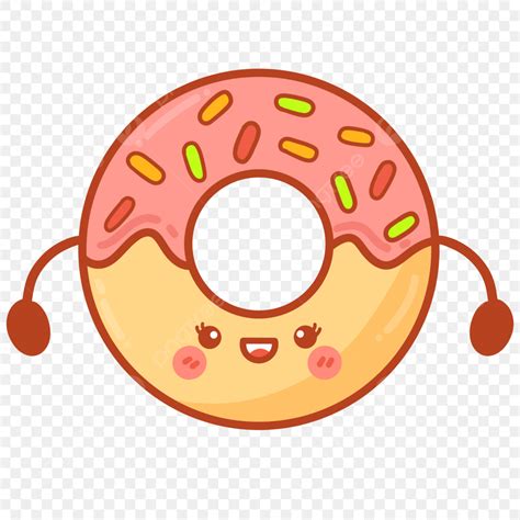 Rosquilla Kawaii Caricatura Png Dibujos Donut De Dibujos Animados