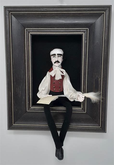 Edgar Allan Poesculpted Figuredoll In Shadowbox Etsy